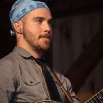 Chris Wade with The Darrell Webb Band at the August 2016 Gettysburg Bluegrass Festival - photo by Frank Baker