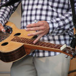 Greg Blaylock with Dale Ann Bradley at the May 2016 Gettysburg Bluegrass Festival - photo by Frank Baker