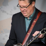 Ned Luberecki with the Becky Buller Band at the May 2016 Gettysburg Bluegrass Festival - photo by Frank Baker