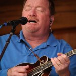 Lou Reid with Seldom Scene at Gettysburg, Spring 2014 - photo by Frank Baker