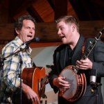 Paul Brewster and Russ Carson with Ricky Skaggs & Kentucky Thunder at Gettysburg, Spring 2014 - photo by Frank Baker