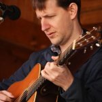 Chris Eldridge with Seldom Scene at Gettysburg, Spring 2014 - photo by Frank Baker