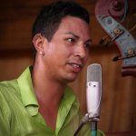 Matt Naveau with the Canucky Bluegrass Boys at the Gettysburg Bluegrass Festival (August 2014) - photo by Frank Baker