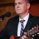 Leigh Gibson with The Gibson Brothers at the Gettysburg Bluegrass Festival (August 2014) - photo by Frank Baker
