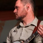 Jason Davis with Junior Sisk & Ramblers Choice at the Gettysburg Bluegrass Festival (August 2014) - photo by Frank Baker