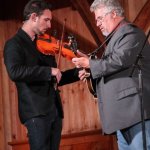 BJ Cherryholmes and Jeff Parker with Dailey & Vincent Gettysburg Bluegrass Festival (May 2015) - photo by Frank Baker