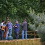 Sideline warming up backstage at The Gettysburg Bluegrass Festival (May 2015) - photo by Frank Baker