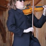 Nicky Sanders with Steep Canyon Rangers at The Gettysburg Bluegrass Festival (May 2015) - photo by Frank Baker