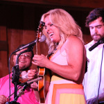 Rhonda Vincent & The Rage perform Thursday, Aug. 13 at the Gettysburg Bluegrass Festival. From left are Hunter Berry, Rhonda Vincent and Brent Burke - photo by Andy Flynn