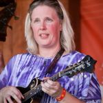 Lisa Kay Howard Hughes with East Of Monroe at the 2015 August Gettysburg Bluegrass Festival - photo by Frank Baker