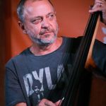 Ronnie Simpkins with Seldom Scene at the August Gettysburg Bluegrass Festival - photo by Frank Baker