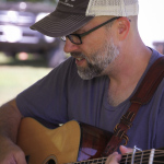 Neel Brown, instructor for the Kids Academy at the August 2015 Gettysburg Bluegrass Festival - photo by Frank Baker