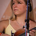 Shannon Bielski with Headwaters at the August 2015 Gettysburg Bluegrass Festival - photo by Frank Baker
