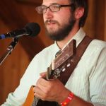Joey Mosely with Headwaters at the August 2015 Gettysburg Bluegrass Festival - photo by Frank Baker