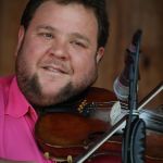 Hunter Berry with Rhonda Vincent & the Rage at the August 2015 Gettysburg Bluegrass Festival - photo by Frank Baker