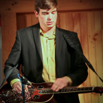 Brent Burke with Rhonda Vincent & The Rage at Gettysburg (May 19, 2012) - photo by Frank Baker