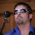 Blake Johnson with Grasstowne at the August 2013 Gettysburg Bluegrass Festival - photo by Frank Baker