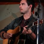 Skip Cherryholmes with Sideline at the August 2013 Gettysburg Bluegrass Festival - photo by Frank Baker