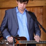 Brent Burke with Rhonda Vincent at the August 2013 Gettysburg Bluegrass Festival - photo by Frank Baker