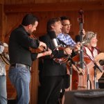 Travelin' McCourys with Bill Nershi at the August 2013 Gettysburg Bluegrass Festival - photo by Frank Baker