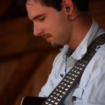 Skip Cherryholmes with Sideline at the August 2013 Gettysburg Bluegrass Festival - photo by Frank Baker