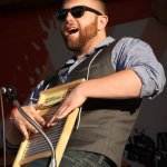 Drew Lawhorn with Nora Jane Struthers & the Party Line at the Gettysburg Bluegrass Festival (5/16/13) - photo by Frank Baker