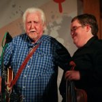 J.D. Crowe and Michael Cleveland at Gettysburg (August 2012) - photo by Frank Baker