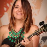 Jenni Lyn Gardner with Della Mae at Gettysburg (August 2013) - photo © Frank Baker
