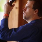 Dwayne Anderson with Darin & Brooke Aldridge at the 2013 August Gettysburg Bluegrass Festival - photo © Frank Baker