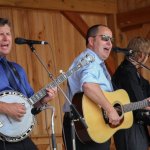 Eric and Leigh Gibson with Mike Barber at the 2013 Spring Gettysburg Bluegrass Festival - photo by Frank Baker