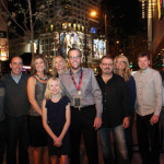 The Boxcars with family and Crossroads label folks at the 2014 Grammies nominees reception (1/25/14)