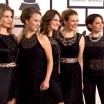 Della Mae at the 2014 Grammy red carpet (1/26/14)