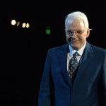 Steve Martin walks to accept their the for Best Folk Album at the 2014 Grammy's (1/26/14)