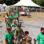 Bluegrass Academy for Kids participants line up to take the stage at Grey Fox 2013 - photo by Tara Lindhardt