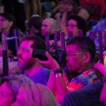 Purple haze over the audience for Red Knuckles & The Trailblazers at Grey Fox 2015 - photo by Tara Linhardt