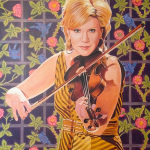 Alison Krauss portrait by Scott Guion - 4' X 5' acrylic on canvas