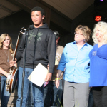 Trajan Wellington with his new banjo at HoustonFest 2014 - photo by Jordan Laney
