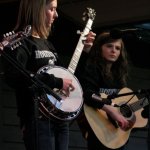 Scholarship recipients Brandy Miller and Danielle Yother at Houstonfest 2013 - photo by Andy Garrigue