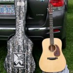 Custom Houstonfest Cedar Creek case and Henderson guitar auctionedWayne Henderson and Frank Thomas at Houstonfest 2013 - photo by Andy Garrigue