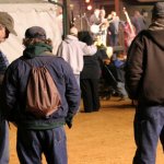 Wayne Henderson (with his Cedar Creek gunny sack) and Frank Thomas at Houstonfest 2013 - photo by Andy Garrigue