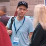Chris Pandolfi at the Deering booth at World of Bluegrass 2012 - photo by Woody Edwards