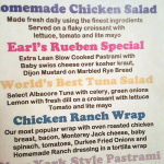 Menu in Tom Isenhour's museum in Salisbury, NC - photo by Becky Johnson