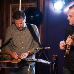 Rob Ickes and Adam Steffey with Alan Jackson at the Station Inn (8/27/13) - photo by Collin Peterson