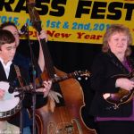 Garrett Newton on banjo with Lorraine Jordan & Carolina Road at the 40th Annual New Years Bluegrass Festival in Jekyll Island, GA - photo © Bill Warren