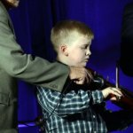 Young fiddler at the 2014 New Years Bluegrass Festival - photo © Bill Warren