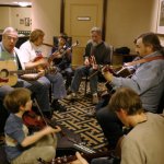 Hallway jam at Joe Val 2013 - photo by Tara Linhardt