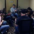 Jamming in the hallway at Joe Val 2014 - photo by Brance Gillihan