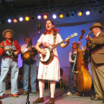 Shin Akimoto at IBMA old-tyme opry with Casey Henry