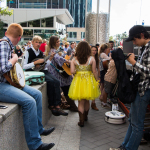 Kids on Bluegrass backstage during Wide Open Bluegrass 2016 - photo © Tara Linhardt
