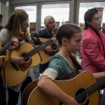Young folks jamming at Wide Open Bluegrass 2016 - photo © Tara Linhardt